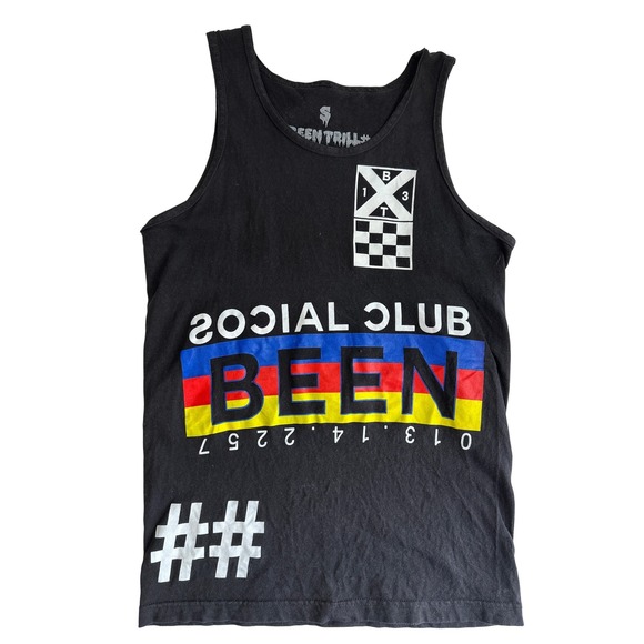 Been Trill Other - Been Trill Social Club Mallratz Tank Top Men's Small Black Graphic Sleeveless